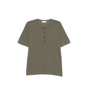 Roberto Collina Men Henley Cotton T-Shirt